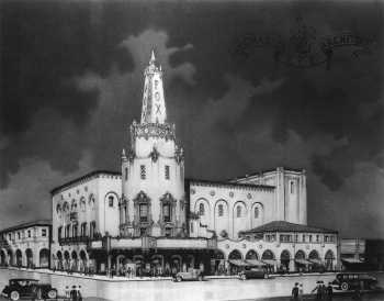 Original sketch for the Fox Theatre Building, by architect S. Charles Lee