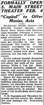 Opening date reported in the 17th January 1928 edition of the <i>Daily Register Gazette</i> (220KB PDF)