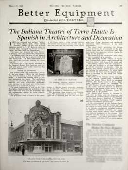 One-page feature on the new theatre as published in the 18th March 1922 edition of <i>Moving Picture World</i>, courtesy California State Library via the Internet Archive (2MB PDF)