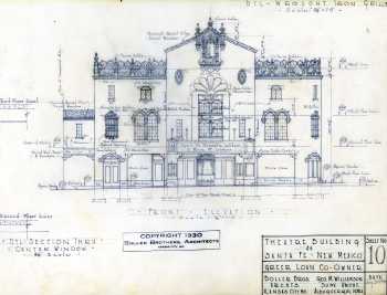 Building Front Elevation by architects Boller Brothers, dated 3rd July 1930 (JPG)
