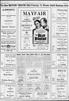 News of the theatre’s imminent opening, as printed in the 3rd December 1932 edition of <i>The Ottawa Citizen</i> (440KB PDF)