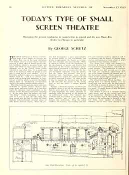 Five page feature on the theatre, as published in the 23rd November 1929 edition of <i>Exhibitors Herald-World</i>, courtesy the <i>Internet Archive</i> (3.5MB PDF)