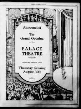 8-page feature on the theatre’s opening, as printed in the 29th August 1928 edition of <i>The Marion Star</i> (5.6MB PDF)