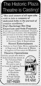 Casting ad, as printed in the 4th November 1991 edition of <i>The Desert Sun</i> (170KB PDF)