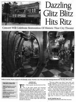 News of the theatre’s reopening in June 2008, as printed in the 6th June 2008 edition of <i>The Tampa Tribune</i> (1.8MB PDF)