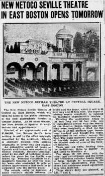 News of the theatre’s imminent opening, as printed in the 16th February 1929 edition of <i>The Boston Globe</i> (2.2MB PDF)