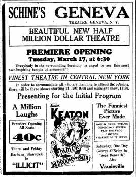 News of the newly reopened theatre, as reported in the 16th March 1931 edition of <i>The Daily Messenger</i> (650KB PDF)