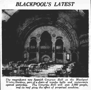 News of the Spanish Hall’s opening, as printed in the 29th May 1931 edition of the <i>Fleetwood Chronicle, Flyde News and Advertiser</i> (JPG)