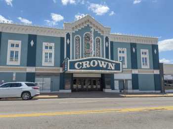 Crown Uptown Theatre: Façade on East Douglas Avenue in Spring 2025