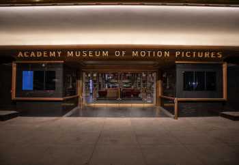 Academy Museum: Wilshire Entrance at night