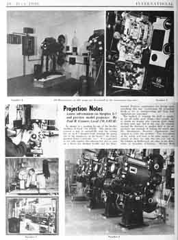 Three-page feature including projection upgrades at the Alex Theatre, from the July 1938 edition of <i>International Photographer</i> (730KB PDF)
