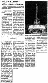 Preview of the re-opening of the theatre as printed in the <i>Los Angeles Times</i> of 28th December 1993 (1.6MB PDF)