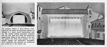Review of the works to convert the theatre to widescreen, showing before and after photos, as published in the 6th April 1959 edition of <i>BoxOffice</i> (230 KB PDF)