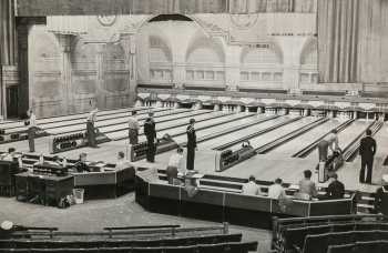 The theatre being used as a bowling alley in the early 1940s, courtesy <i>bldg. 51 archive</i> (JPG)