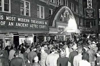Undated photo - likely to be early 1947 - of the theatre exterior. Note sign for the Old South Café entrance (JPG)