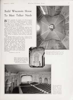 Two-page feature on the new Eastwood Theatre from the 5th April 1930 edition of <i>Motion Picture News</i>, courtesy <i>Museum of Modern Art Library in New York</i> (730KB PDF)