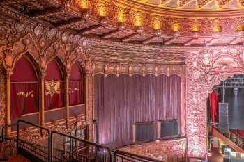 The Belasco, Los Angeles: House Left wall, showing plasterwork designed to imitate draperies
