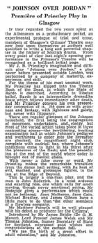Review of the opening night of the Citizens Theatre as printed in the 12th September 1945 edition of <i>The Scotsman</i> (280KB PDF)