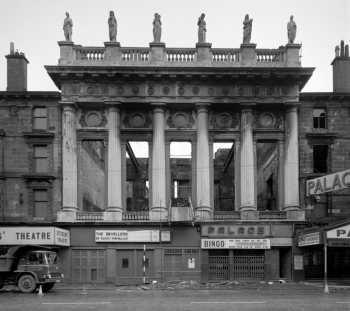 The Gorbals Street façade in 1977 mid-demolition, courtesy Canmore / Historic Environment Scotland (JPG)