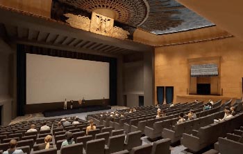 Rendering of the renovated theatre, <i>courtesy Netflix</i>