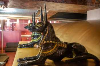 Egyptian Theatre, Hollywood: Recumbent statue of Anubis in Lobby (purportedly not original to the building)