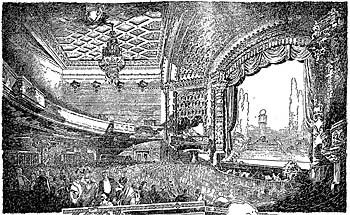 Drawing of the El Capitan Theatre as printed by the Los Angeles Times upon its opening