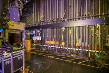 El Capitan Theatre, Hollywood, Los Angeles: Hollywood: Counterweight Wall from Stage, at Stage Right