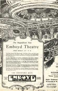 Emboyd Theatre opening ad, courtesy <i>Embassy Theatre</i> (JPG)