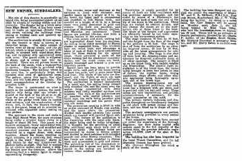 News of the theatre’s imminent opening, as printed in the 27th June 1907 edition of <i>The Stage</i> (700KB PDF)