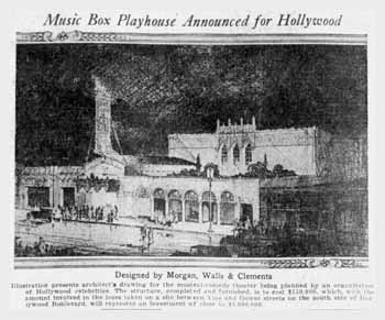 Announcement of the new theatre, as printed in the 13th September 1925 edition of the <i>Los Angeles Times</i> (1MB PDF)