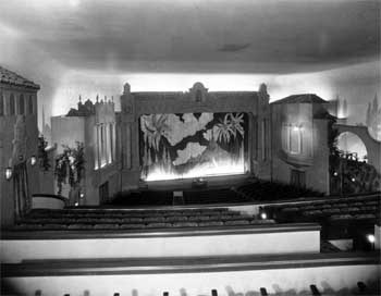 1946 view of the Stage from just behind the Balcony cross-aisle, from the Security Pacific National Bank Collection held by the Los Angeles Public Library (JPG)