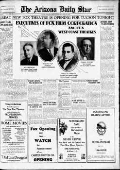 9-page opening spectacular, as printed in the 11th April 1930 edition of <i>The Arizona Daily Star</i> (28MB PDF)