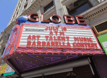 Globe Theatre, Los Angeles: Marquee - daytime