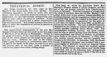 Review of the opening night as printed in the 1st May 1897 edition of <i>The ERA</i>, courtesy British Newspaper Archive (250KB PDF)