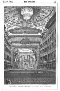 Details of the new (third) theatre as published in the 26th June 1869 edition of <i>The Builder</i> (2.9MB PDF)