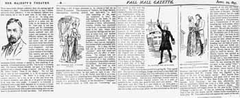 Review of opening night, as printed in the 29th April 1897 edition of <i>The Pall Mall Gazette</i> (1.3MB PDF)