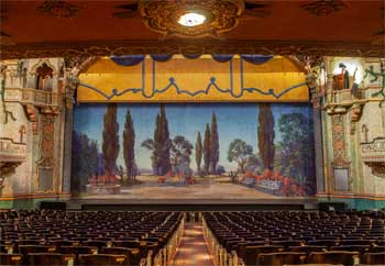 Majestic Theatre, San Antonio: Fire Curtain from Orchestra Rear