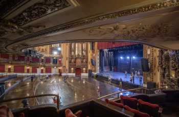 Loge seating under the Balcony with no columns and a clear view of the Stage