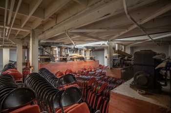 Midland Theatre, Kansas City, American Midwest (outside Chicago): Understage, showing remnants of screwjack elevators