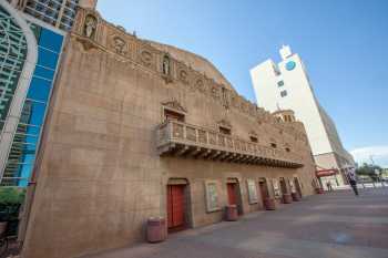 Orpheum Theatre, Phoenix: 2nd Avenue façade featuring the <i>Balcony of the Dons</i>