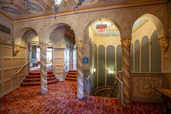 Orpheum Theatre, Phoenix: Mezzanine Promenade House Right side, with Phoenix Staircase to the right and the Tower and Kissing rooms to the left