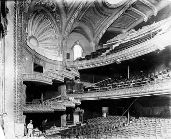 Construction nearing completion at the theatre in 1911, courtesy Los Angeles Public Library (JPG)