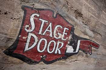 Palace Theatre, Los Angeles: Stage Door Sign Closeup