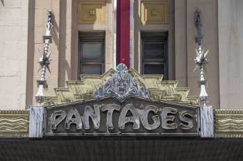 Pantages Theatre, Hollywood: Marquee Closeup