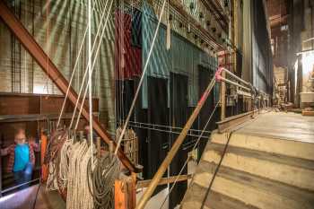 Pasadena Civic Auditorium: Stage Left Fly Floor and Paint Bridge from Upstage Left