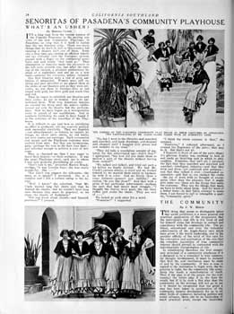 “California Southland” (August 1925) focusing on role played by the ushers at the theatre; held by the California State Library and scanned online by the Internet Archive (2 pages; 1.2MB PDF)