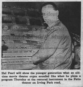 News of a concert on the theatre’s newly-restored organ, as printed in the 14th May 1967 edition of the <i>Chicago Tribune</i> (200KB PDF)