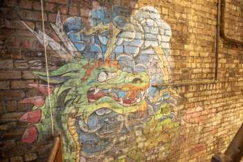 Edinburgh Playhouse, United Kingdom: outside London: Chalk Mural on Backstage Stairway at House Left