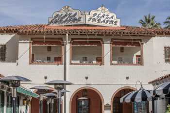 Plaza Theatre, Palm Springs, California (outside Los Angeles and San Francisco): Exterior Sign above entarnce