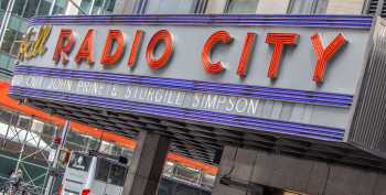 Radio City Music Hall, New York: Marquee Closeup on 49th St